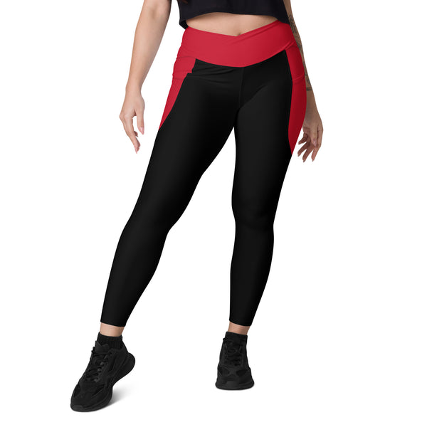 Crossover Leggings with Pockets,  - Peachy Brass