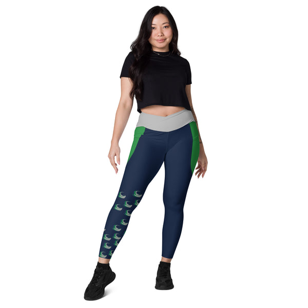 Sumner Crossover leggings with pockets,  - Peachy Brass