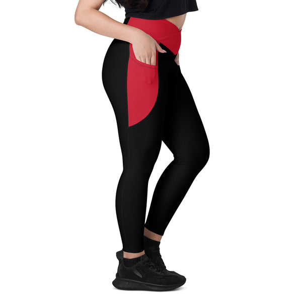 Crossover Leggings with Pockets,  - Peachy Brass