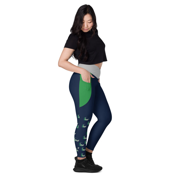 Sumner Crossover leggings with pockets,  - Peachy Brass