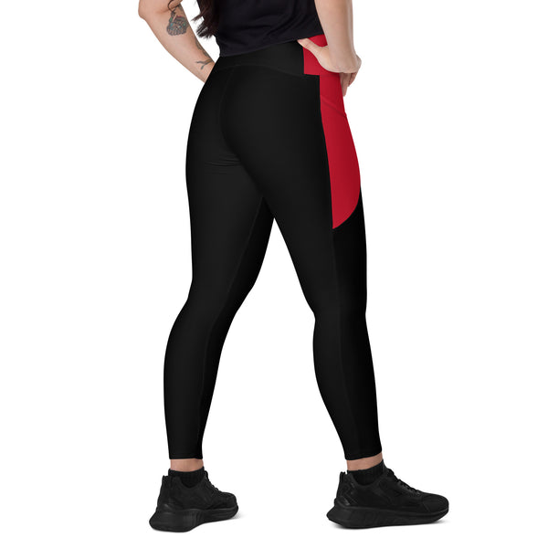 Crossover Leggings with Pockets,  - Peachy Brass