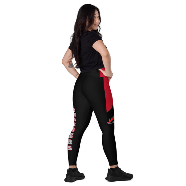 Strawberry Crest HS leggings with pockets,  - Peachy Brass
