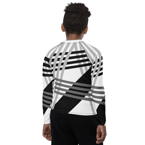 Peachy Brass Abstract Youth Rash Guard
