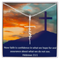 Faith Cross Necklace - Peachy Brass