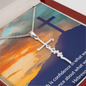 Faith Cross Necklace - Peachy Brass