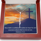 Faith Cross Necklace - Peachy Brass