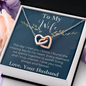 Interlocking Hearts-Necklace - Peachy Brass