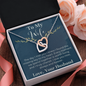 Interlocking Hearts-Necklace - Peachy Brass