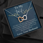 Interlocking Hearts-Necklace - Peachy Brass