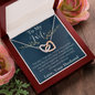 Interlocking Hearts-Necklace - Peachy Brass