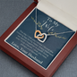 Interlocking Hearts-Necklace - Peachy Brass