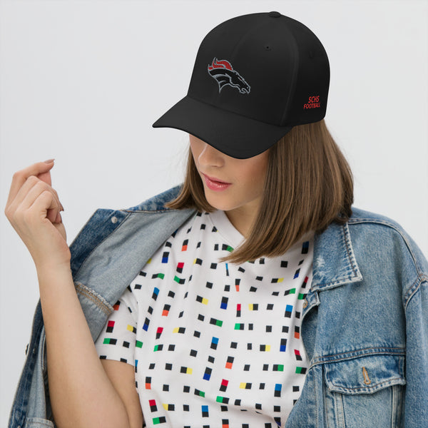 Strawberry Crest Structured Twill Cap (Football),  - Peachy Brass