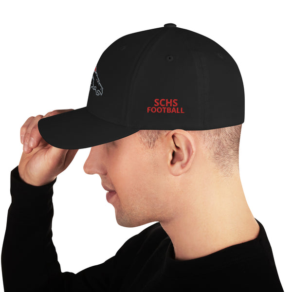 Strawberry Crest Structured Twill Cap (Football),  - Peachy Brass