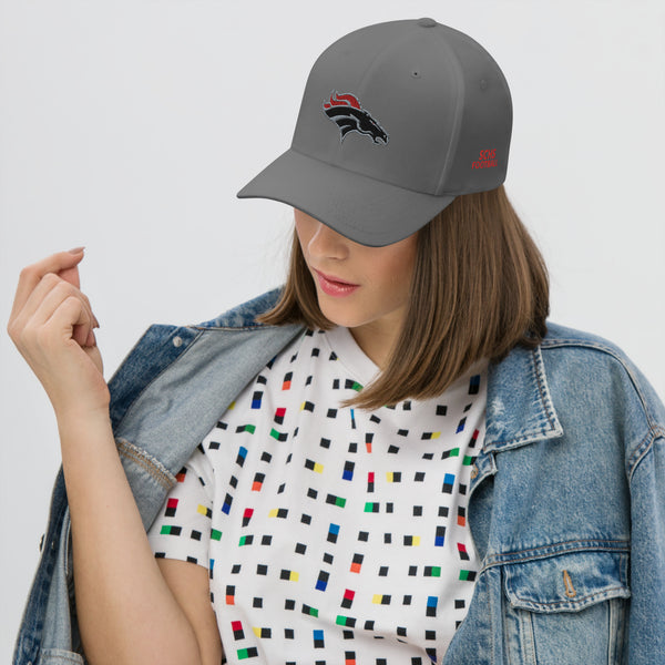 Strawberry Crest Structured Twill Cap (Football),  - Peachy Brass