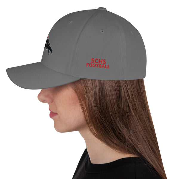 Strawberry Crest Structured Twill Cap (Football),  - Peachy Brass