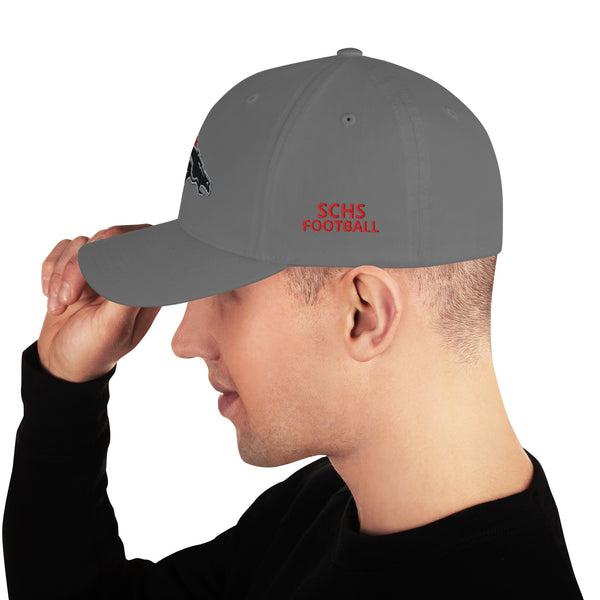 Strawberry Crest Structured Twill Cap (Football),  - Peachy Brass