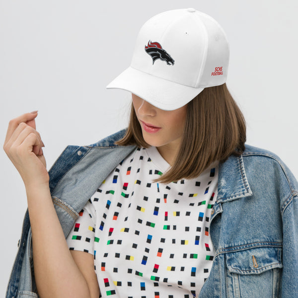 Strawberry Crest Structured Twill Cap (Football),  - Peachy Brass