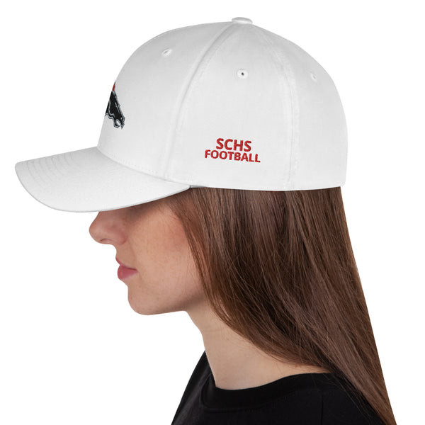 Strawberry Crest Structured Twill Cap (Football),  - Peachy Brass
