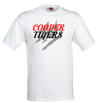 Cooper Tigers Shirts (White) - Peachy Brass