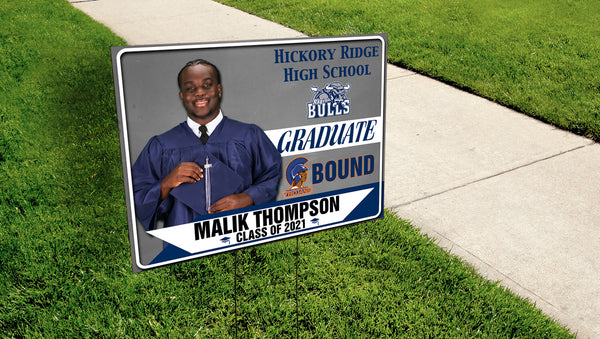 Custom Graduation Yard Sign - Peachy Brass