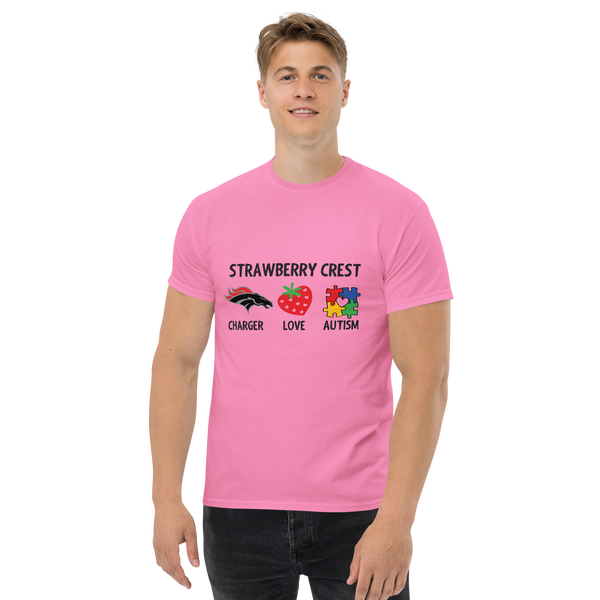 Strawberry Crest Autism Strawberry Heart Shirt