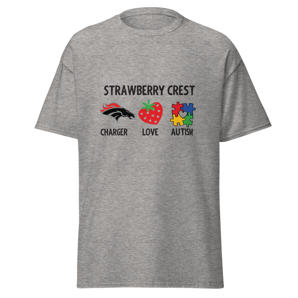 Strawberry Crest Autism Strawberry Heart Shirt