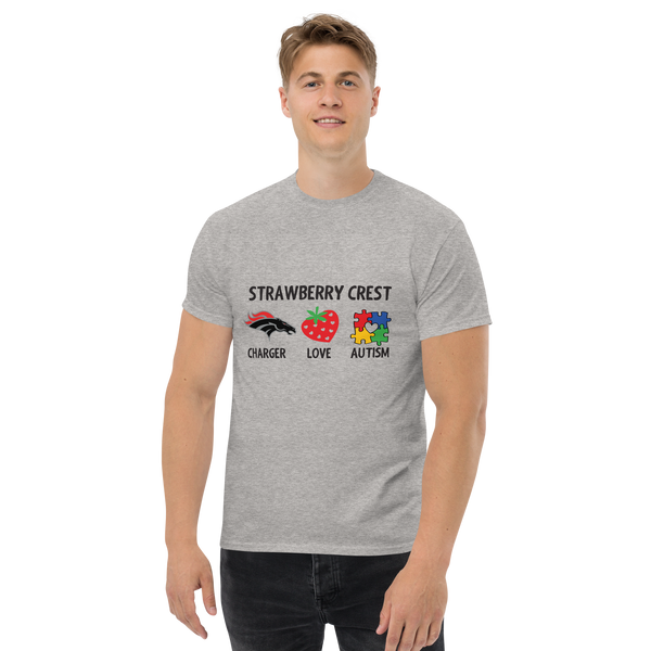 Strawberry Crest Autism Strawberry Heart Shirt