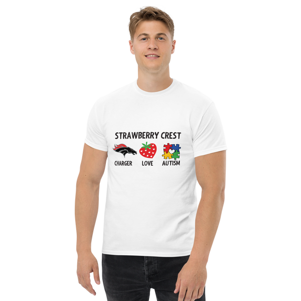 Strawberry Crest Autism Strawberry Heart Shirt