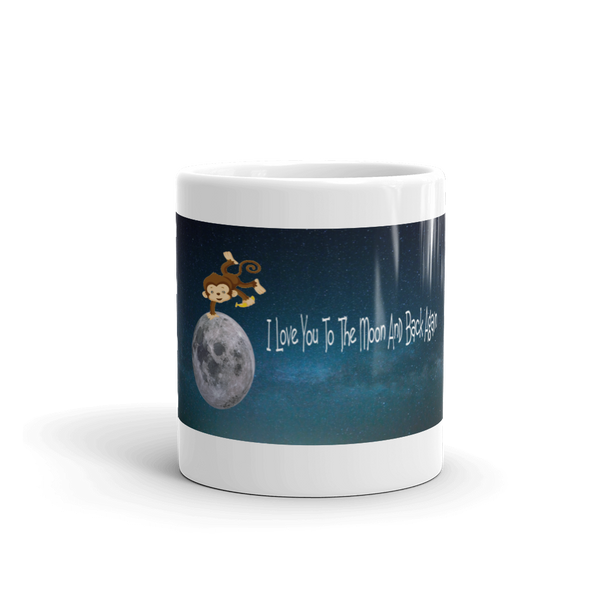 I Love You To The Moon And Back Mug - Peachy Brass