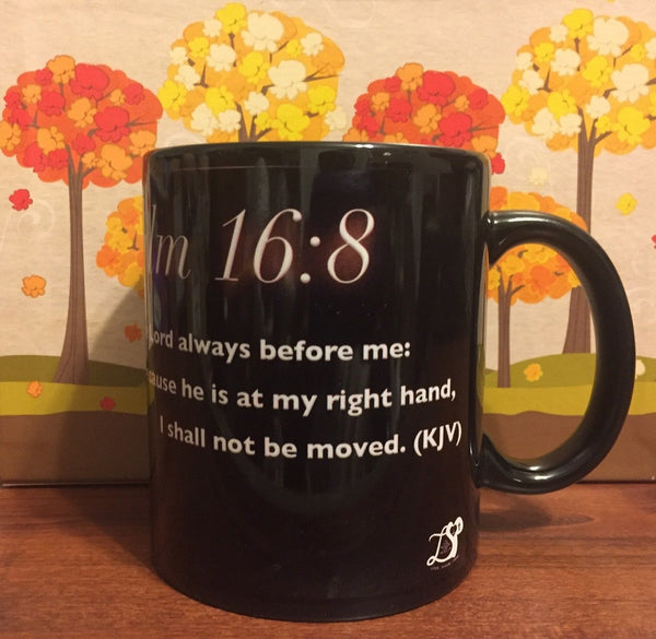 Psalms 16:8 Mug - Peachy Brass