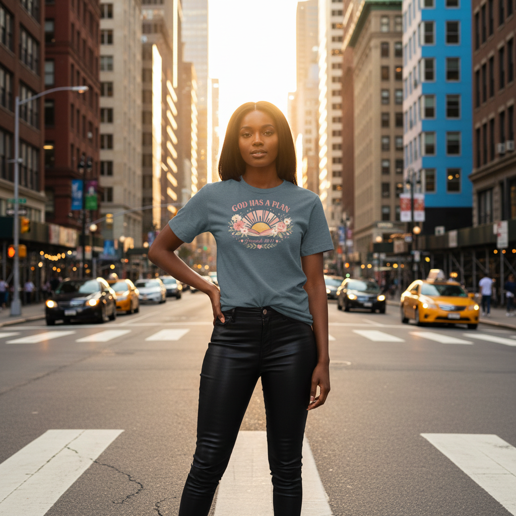 God Has A Plan (Flowers) t-shirt