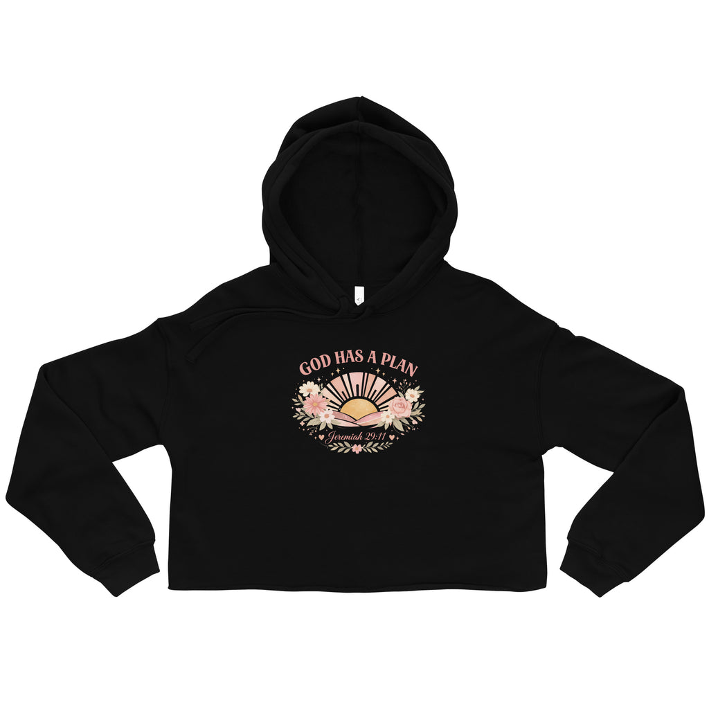 God Has A Plan Crop Hoodie