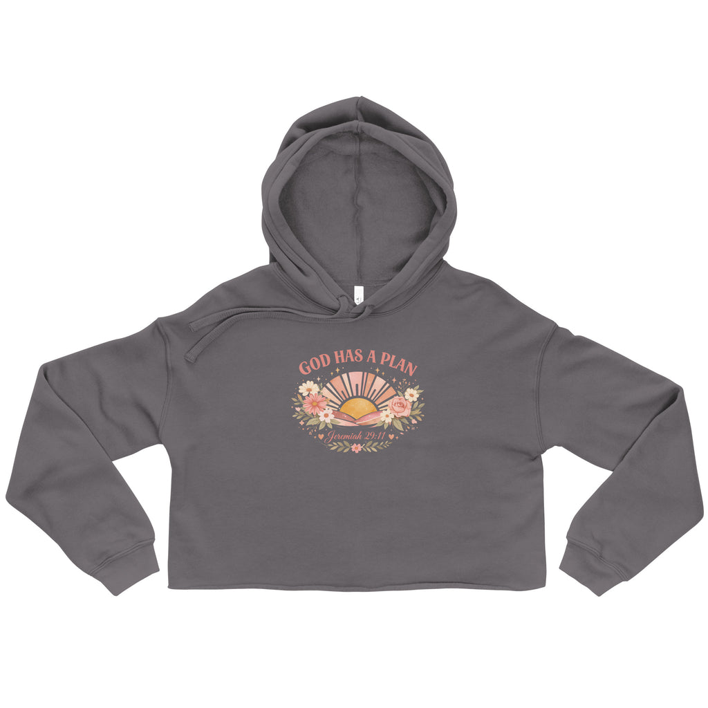 God Has A Plan Crop Hoodie