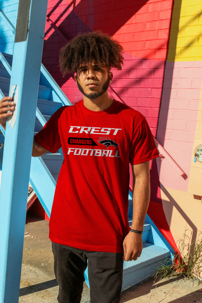 Strawberry Crest(SCHS) Chargers Football Shirt, shirt - Peachy Brass