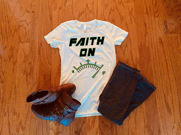Faith On Full T-shirt - Peachy Brass