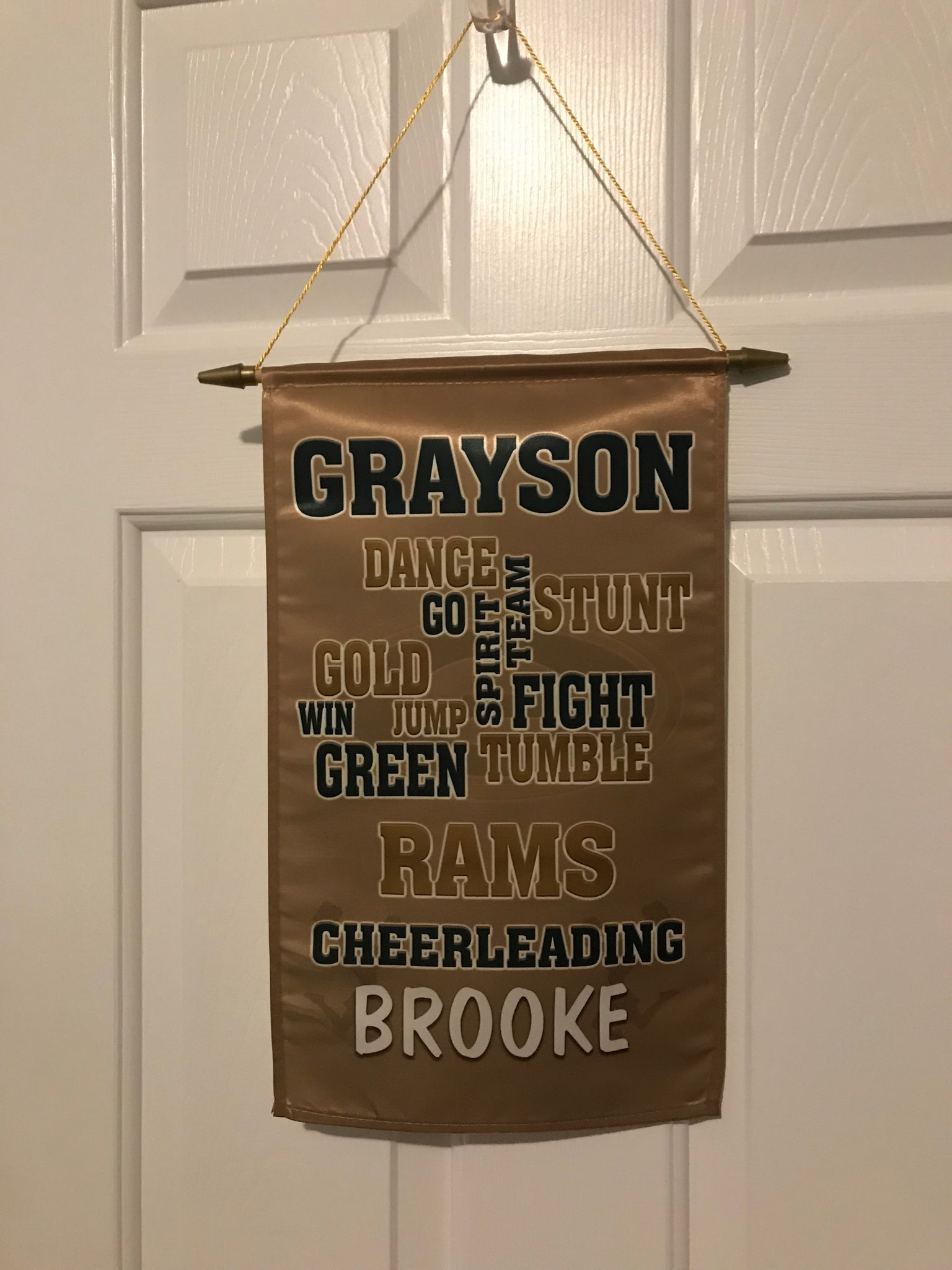 Grayson Door/Wall Banner - Peachy Brass
