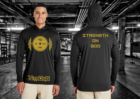 StrOng Hoodie (Barbell) - Peachy Brass