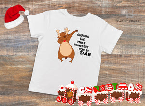 Dabbin Reindeer Shirt - Peachy Brass
