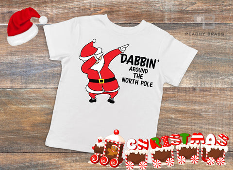 Dabbin Santa Shirt - Peachy Brass