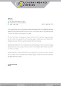 Custom Letterhead Design - Peachy Brass