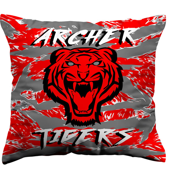 Archer Tigers Pillow - Peachy Brass