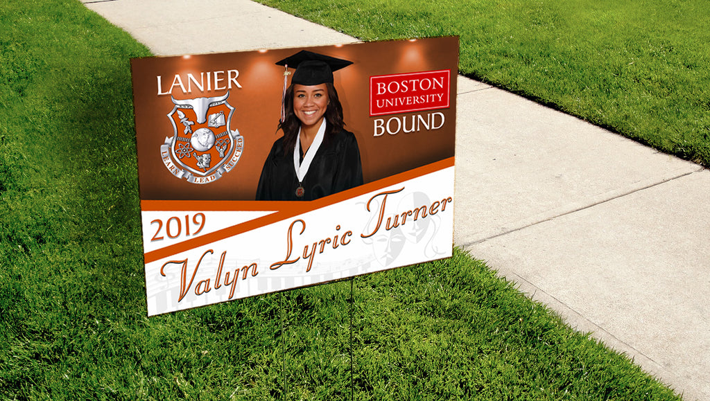 Custom Graduation Yard Sign - Peachy Brass