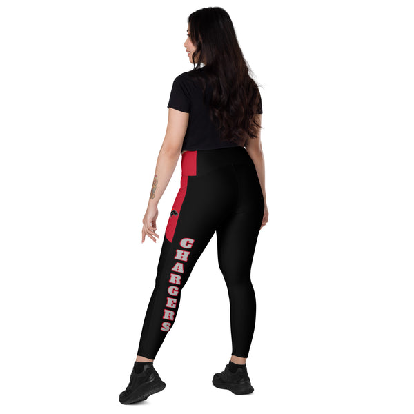 Strawberry Crest HS leggings with pockets,  - Peachy Brass