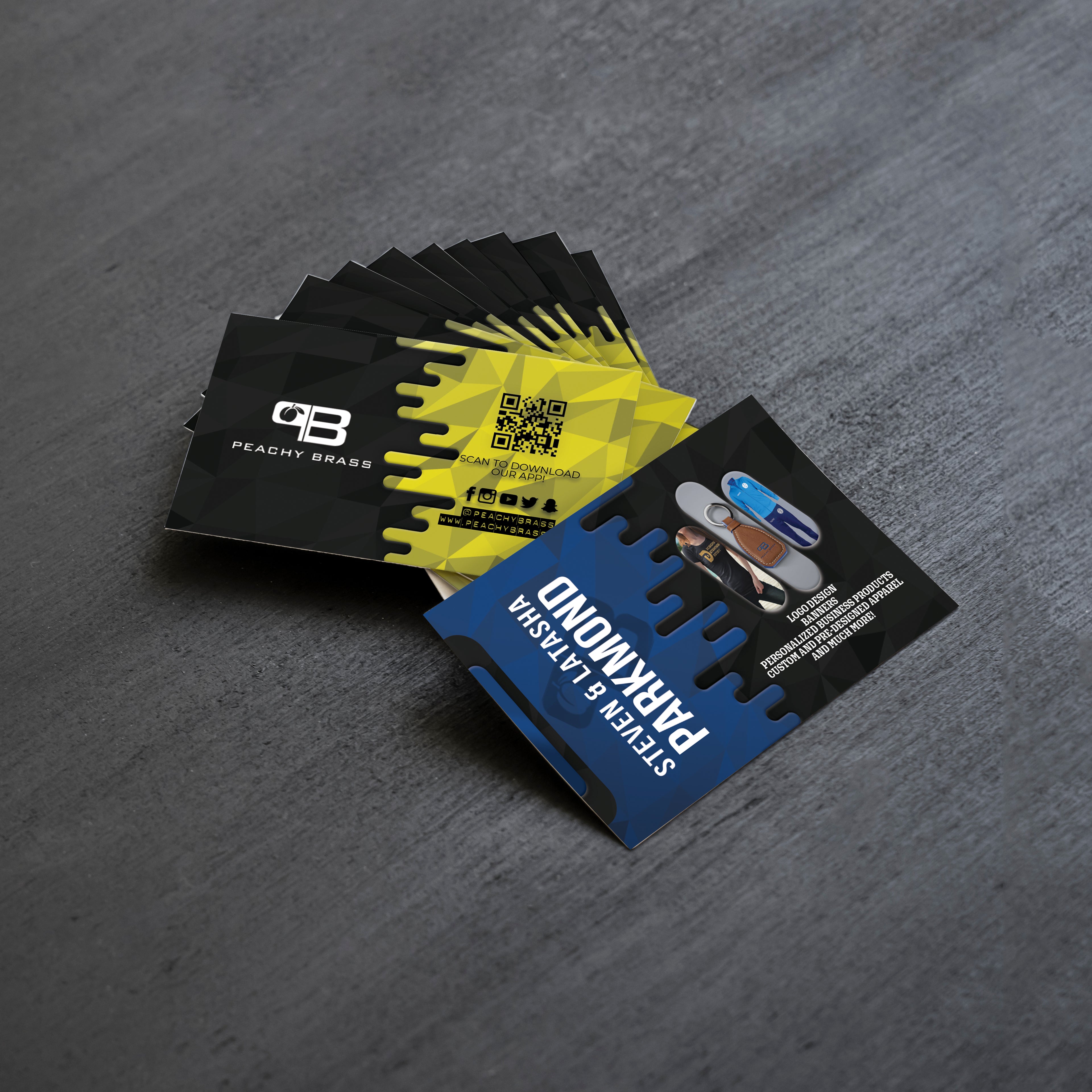 Custom Business Cards - Peachy Brass