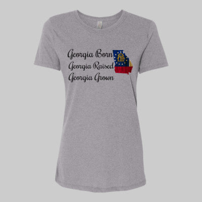 Georgia Born, Raised, Grown Shirt - Peachy Brass