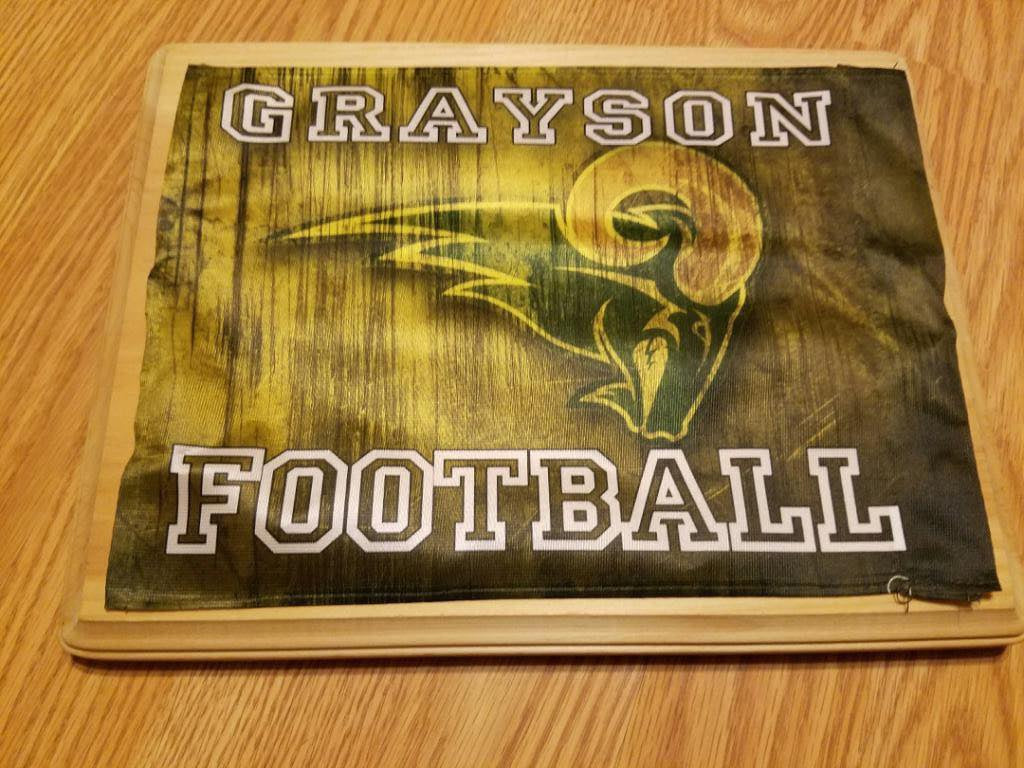 Grayson Rams Car Flag - Peachy Brass