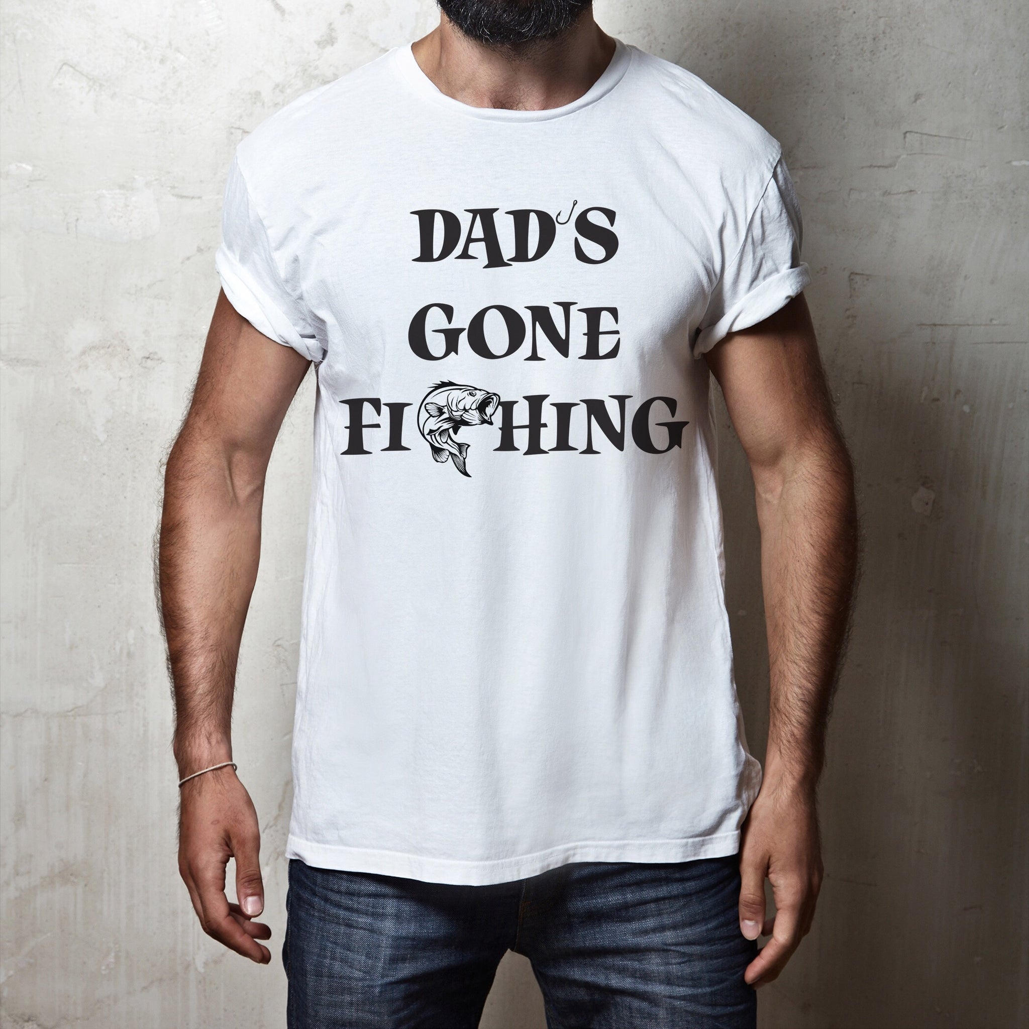 Dad’s Gone Fishing Shirt - Peachy Brass