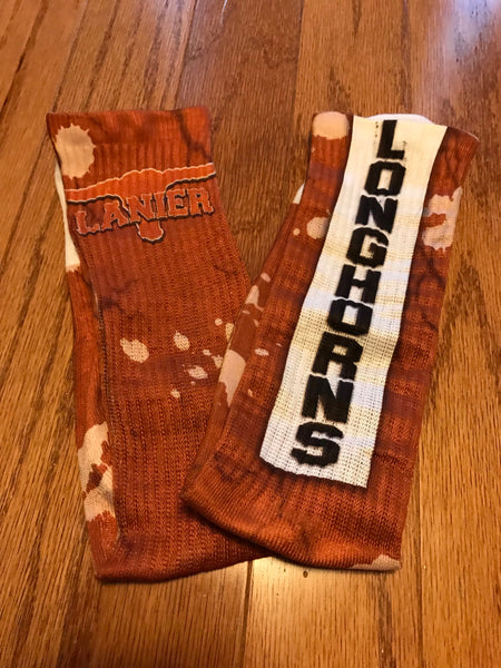 Lanier Longhorn Socks - Peachy Brass