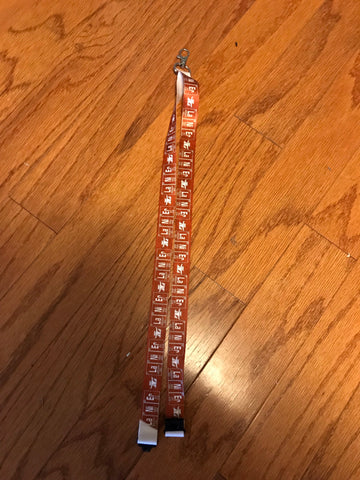 Lanier Longhorns Lanyard - Peachy Brass