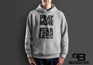 Pray More Fear Less Hoodie - Peachy Brass